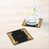 Goud Zwart  Bloempapier Onderzetter (Insitu)