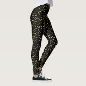 Goud Zwart Confetti Stippen Leggings (Rechts)