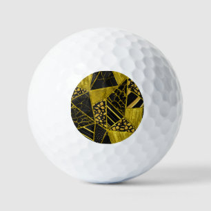 Goud Zwart Driehoek Textuur Illusie Golfballen