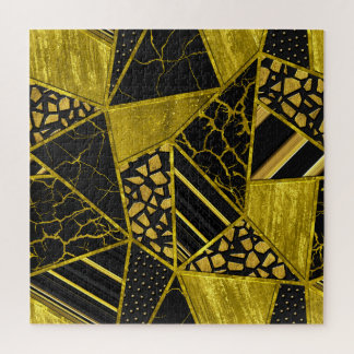 Goud Zwart Driehoek Textuur Illusie Legpuzzel