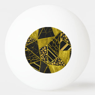 Goud Zwart Driehoek Textuur Illusie Pingpongballen