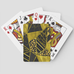 Goud Zwart Driehoek Textuur Illusie Pokerkaarten