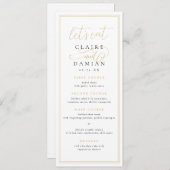 Goud Zwart Eenvoudige Elegantie Romantisch Script Menu (Voorkant / Achterkant)