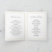 Goud Zwart Eenvoudige Elegantie Romantisch Script  Programma (Binnen)