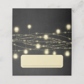 Goud Zwart Elegant Script Food Label Tent (Buitenkant ongevouwen)