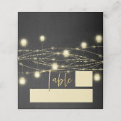 Goud Zwart Elegant Script String Lights (Buitenkant ongevouwen)