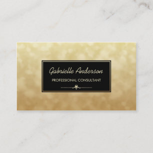 Goud Zwart Elegante Consultant Visitekaartje