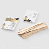 Goud Zwart en Wit Huwelijksprogramma Hand Fan Handwaaier (Niet-gemonteerd)