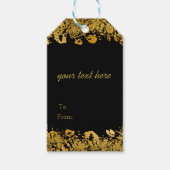 Goud & Zwart Exotisch Oerwoud Cheetah Elegant Cadeaulabel (Voorkant)