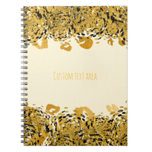 Goud & Zwart Exotische Jungle Elegante Cheetah Gla Notitieboek