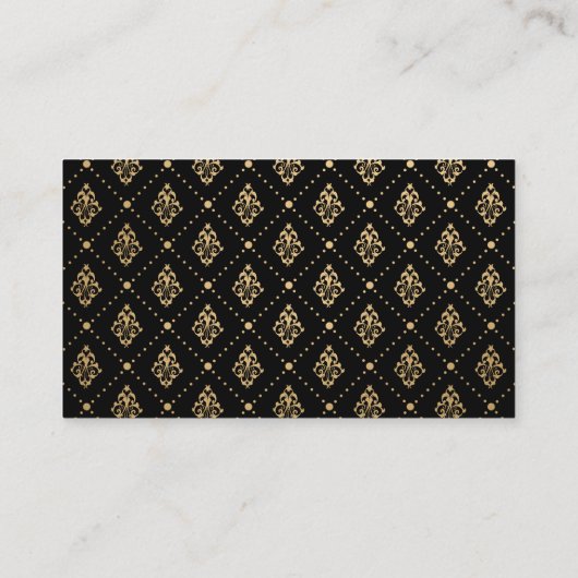 Goud Zwart Formele Trouwwebsite RSVP Informatiekaartje (Achterkant)