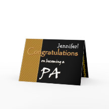 Goud Zwart Gefeliciteerd Physician's Assistant