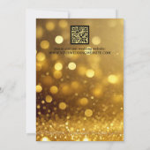 Goud Zwart Gestreepte Zonnebloem Bruiloft Kaart (Achterkant)