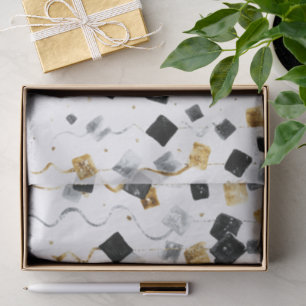 Goud Zwart Glam Confetti Kerstmis Tissuepapier