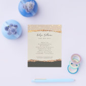 Goud Zwart Glans Papier Flyer (Enkel)