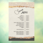 Goud Zwart Glans Papier Services Menu Raamsticker (Vel 3)