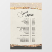 Goud Zwart Glans Papier Services Menu Raamsticker (Vel)