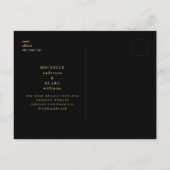 Goud & Zwart Hedendaags Sla de datum op Briefkaart (Achterkant)
