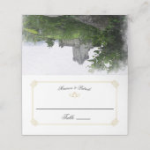 Goud & Zwart Ierland Place Card (Buitenkant ongevouwen)