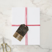 Goud Zwart Leopard Glitter Cadeaulabel (Met Touw)