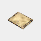 Goud Zwart Luipaard Print Glitter Post-it® Notes (Schuin)