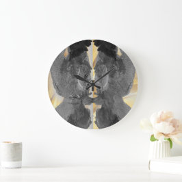 Goud Zwart marmer kunst  Grote Klok