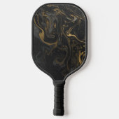 Goud Zwart Marmer Swirl Stone Pickleball Paddle (Achterkant)