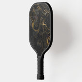 Goud Zwart Marmer Swirl Stone Pickleball Paddle (Links)