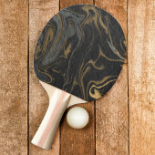 Goud Zwart Marmer Swirl Stone Tafeltennisbatje