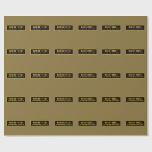 Goud & Zwart Minimalistisch Professioneel Modern Cadeaupapier