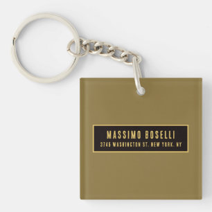 Goud & Zwart Minimalistisch Professioneel Modern Sleutelhanger