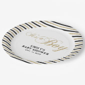 Goud & Zwart | Modern Baby shower Party Bord (Gekanteld)