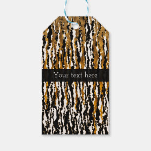 Goud & Zwart Modern Safari Regen Jungle Glam Feest Cadeaulabel