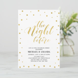 Goud & Zwart Moderne Typografie Oefenavond Diner Kaart