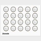 Goud Zwart Monogram C Bruiloft Dank u Ronde Sticker (Vel)
