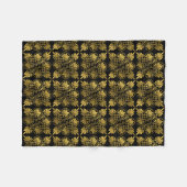 Goud Zwart Oud Grieks Meander Patroon Fleece Deken (Voorkant (Horizontaal))