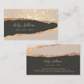 Goud zwart papier textuur visitekaartje (Voorkant / Achterkant)