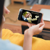 Goud Zwart Retro Afstuderen Party Foto Kaart