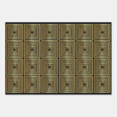 Goud zwart rood groen Inpakpapier Set van 3 (Voorkant)