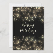 Goud zwart string lichten corporate Cocktail party Kaart (Achterkant)