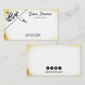  Goud & Zwart Tattoo Machine Visitekaartje (Voorkant / Achterkant)