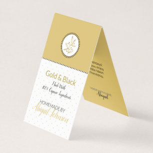 Goud & Zwart Thuisgemaakte Bad & Lichaam Label T Kaart