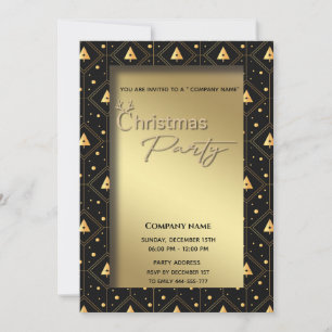 Goud zwart typografie zakelijk kerstfeest kaart