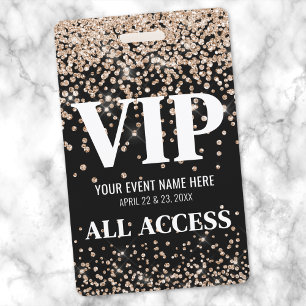 Goud Zwart VIP Evenement Badge