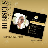 Goud & Zwart, Voeg eigen foto toe aan Hibiscus Sha Visitekaartje