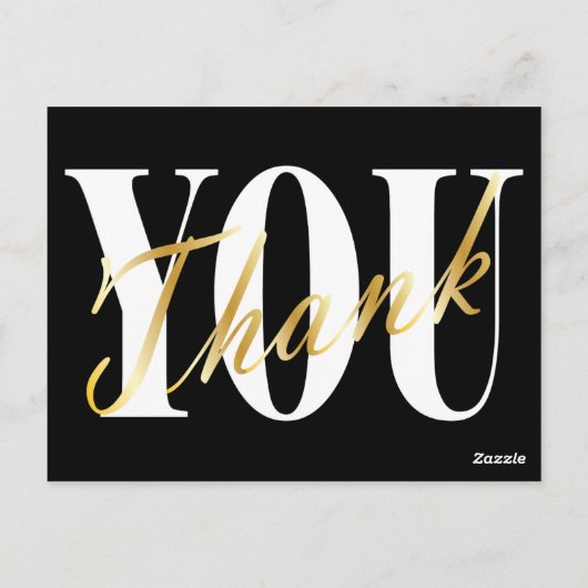 Goud, zwart, wit dank u kaarten (Achterkant)