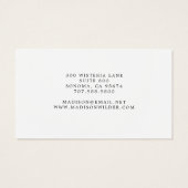 Goud zwart-wit monogram, waarmee Kaarten worden be Visitekaartje (Achterkant)