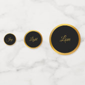 Goud Zwart Wit Tafel Confetti (Voorkanten)