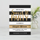 Goud zwart wit, zestien jaar oud kaart (Staand voorkant)