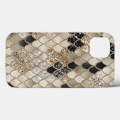 Goud Zwart Zeemeermin Schalen Glam #1 (Faux Glitte Case-Mate iPhone Case (Achterkant (horizontaal))